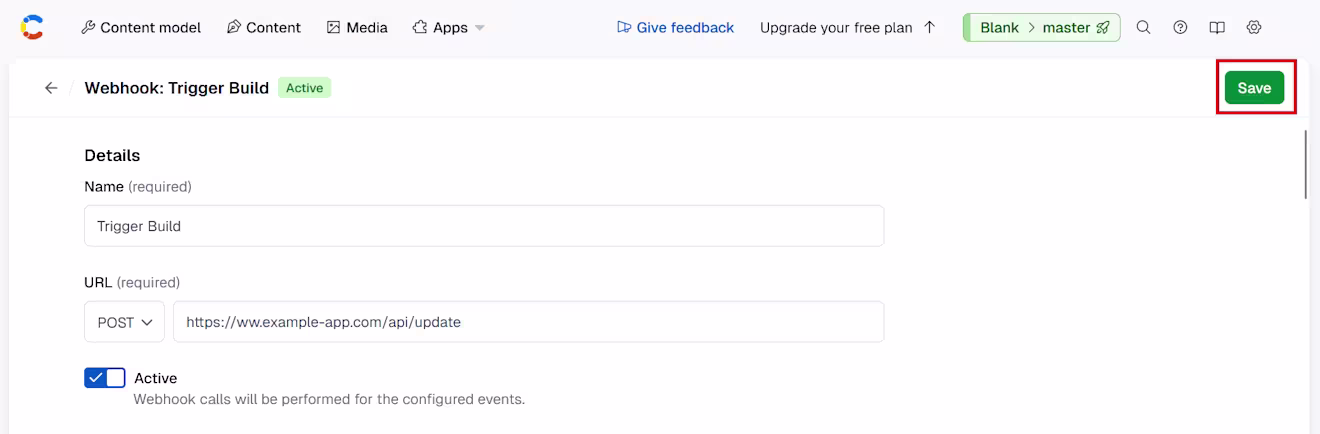 Webhook: Trigger Build