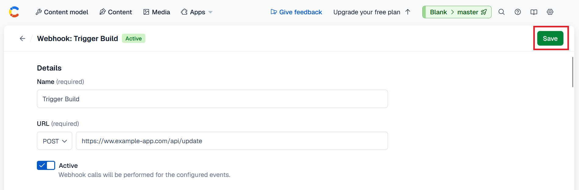 Webhook: Trigger Build