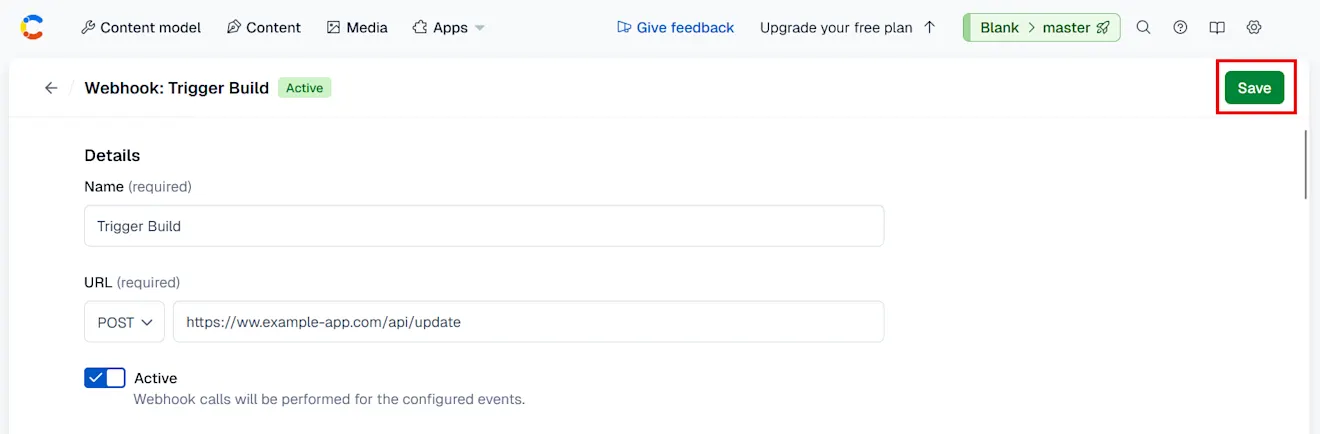 Webhook: Trigger Build