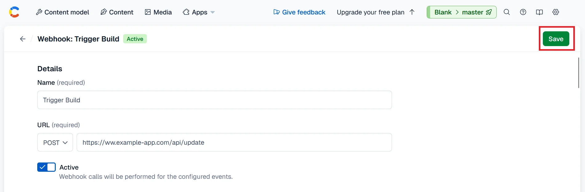 Webhook: Trigger Build