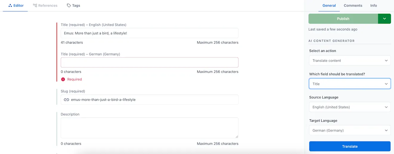Translate to over 95 languages