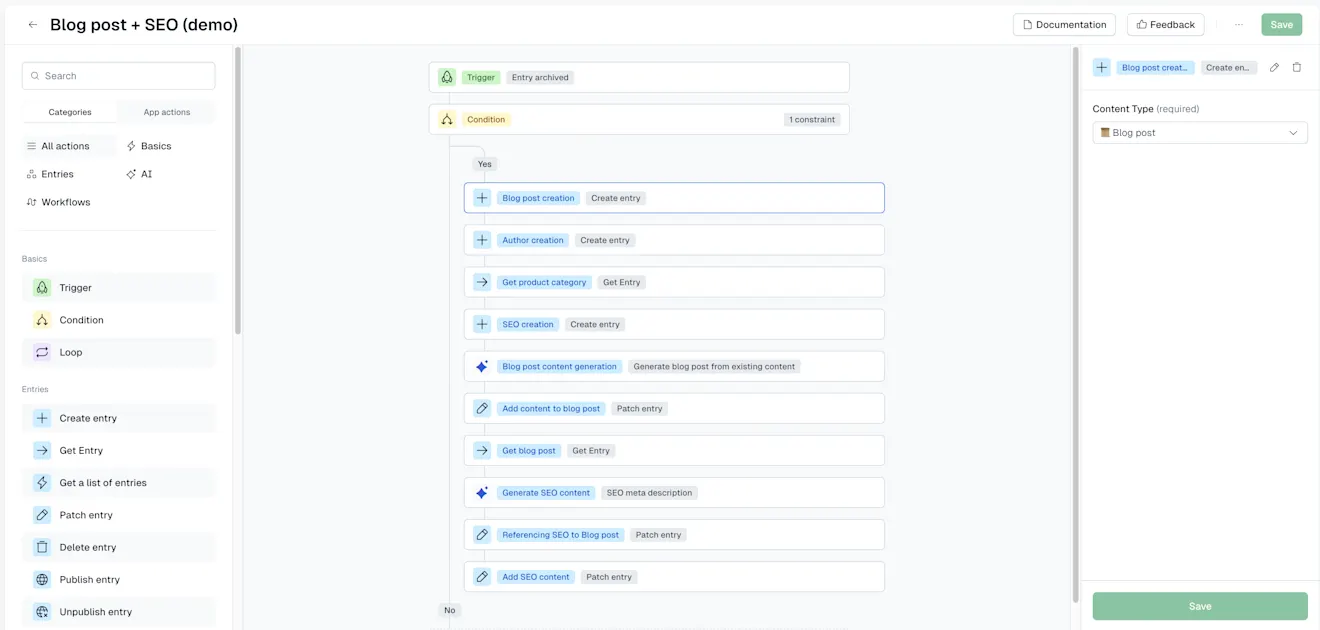 Automation builder screenshot