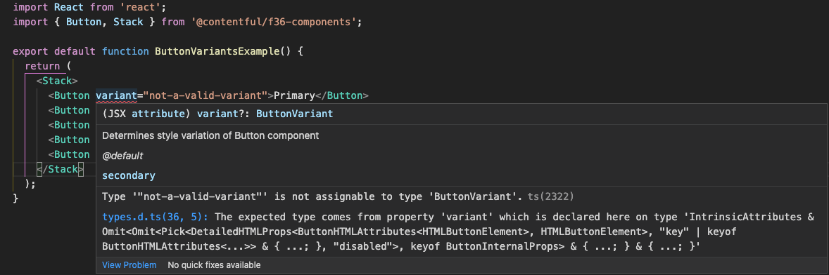 Example of Typescript autcompletes working in JS