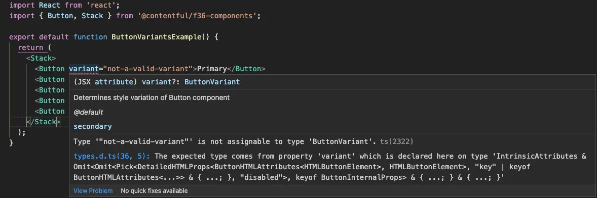 Example of Typescript autcompletes working in JS