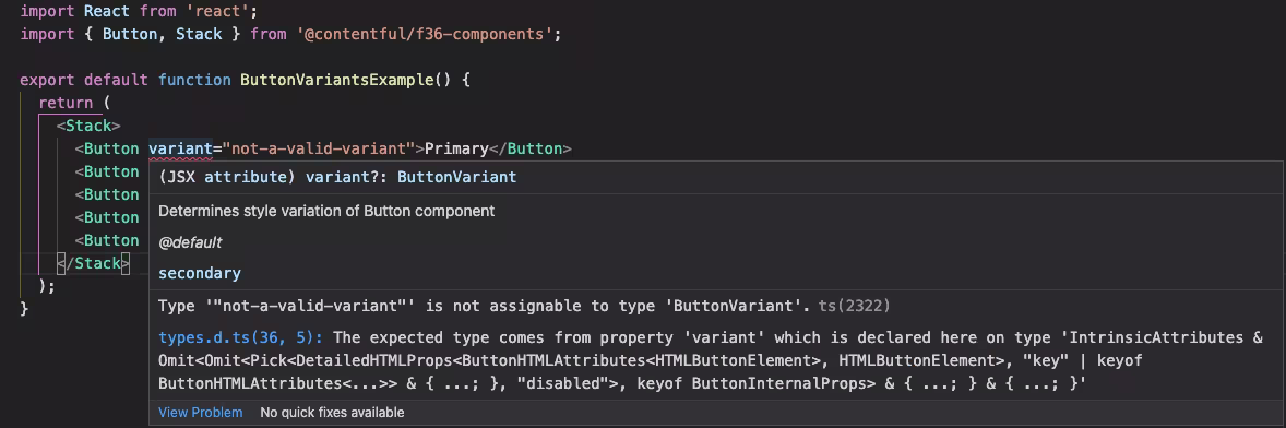 Example of Typescript autcompletes working in JS
