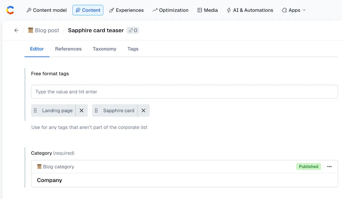 Adding tags