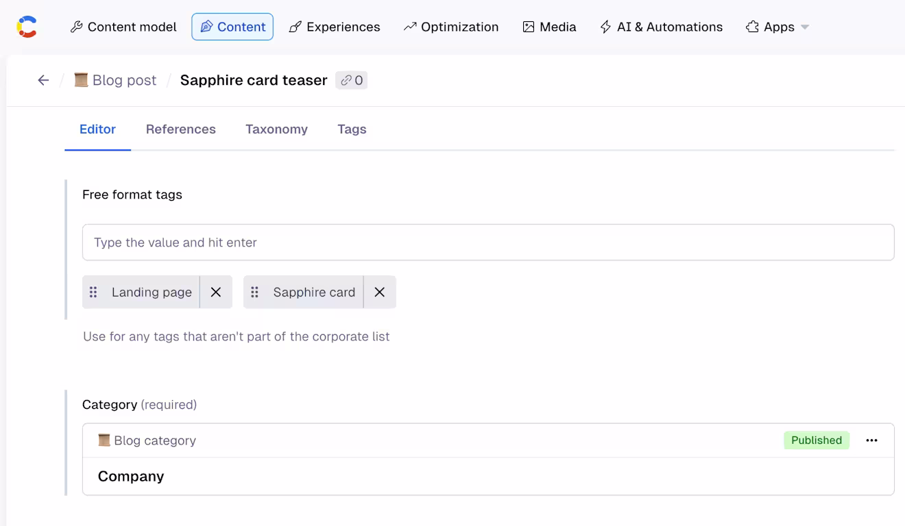 Adding tags