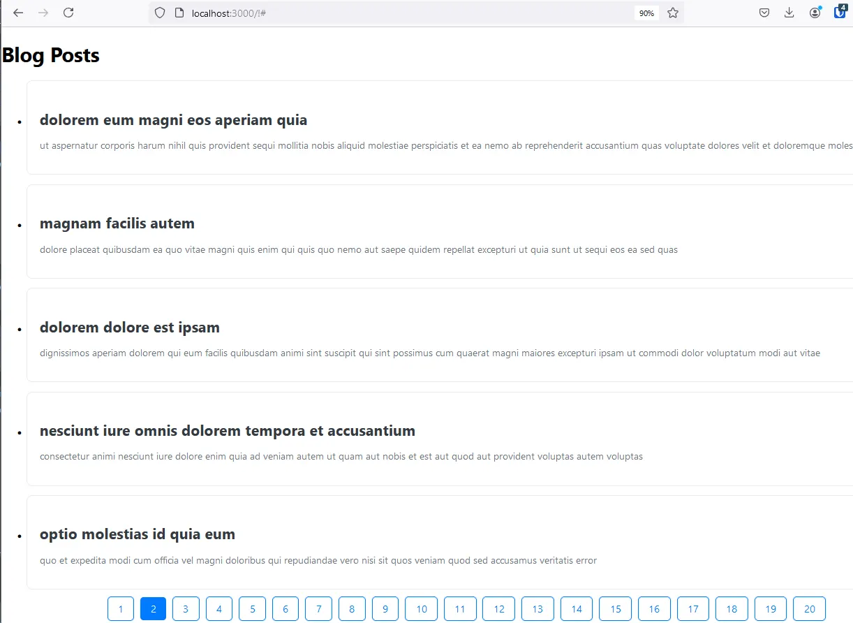 Pagination in action