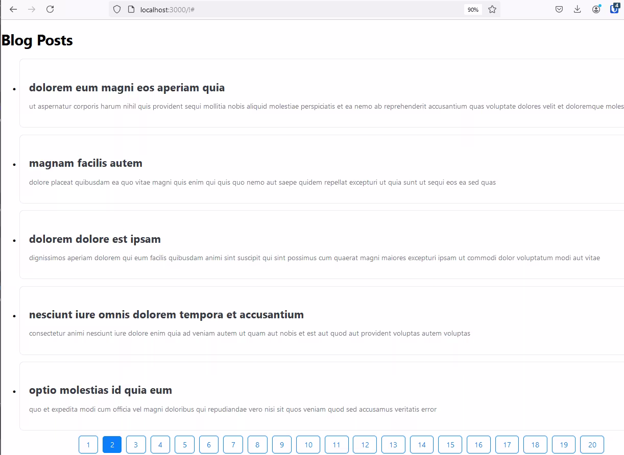 Pagination in action