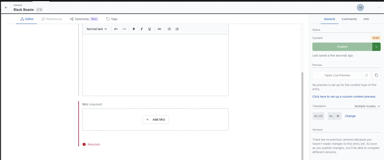 Creating our entries
