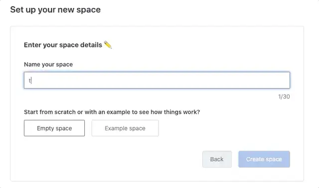 Creating a Contentful space