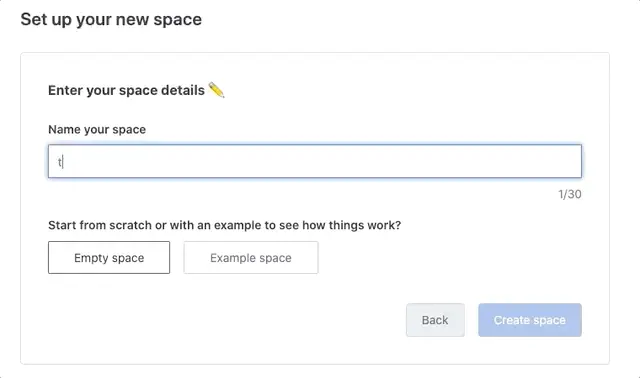 Creating a Contentful space