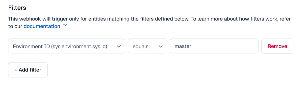 Webhook filters