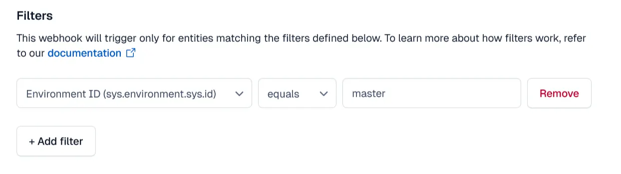 Webhook filters
