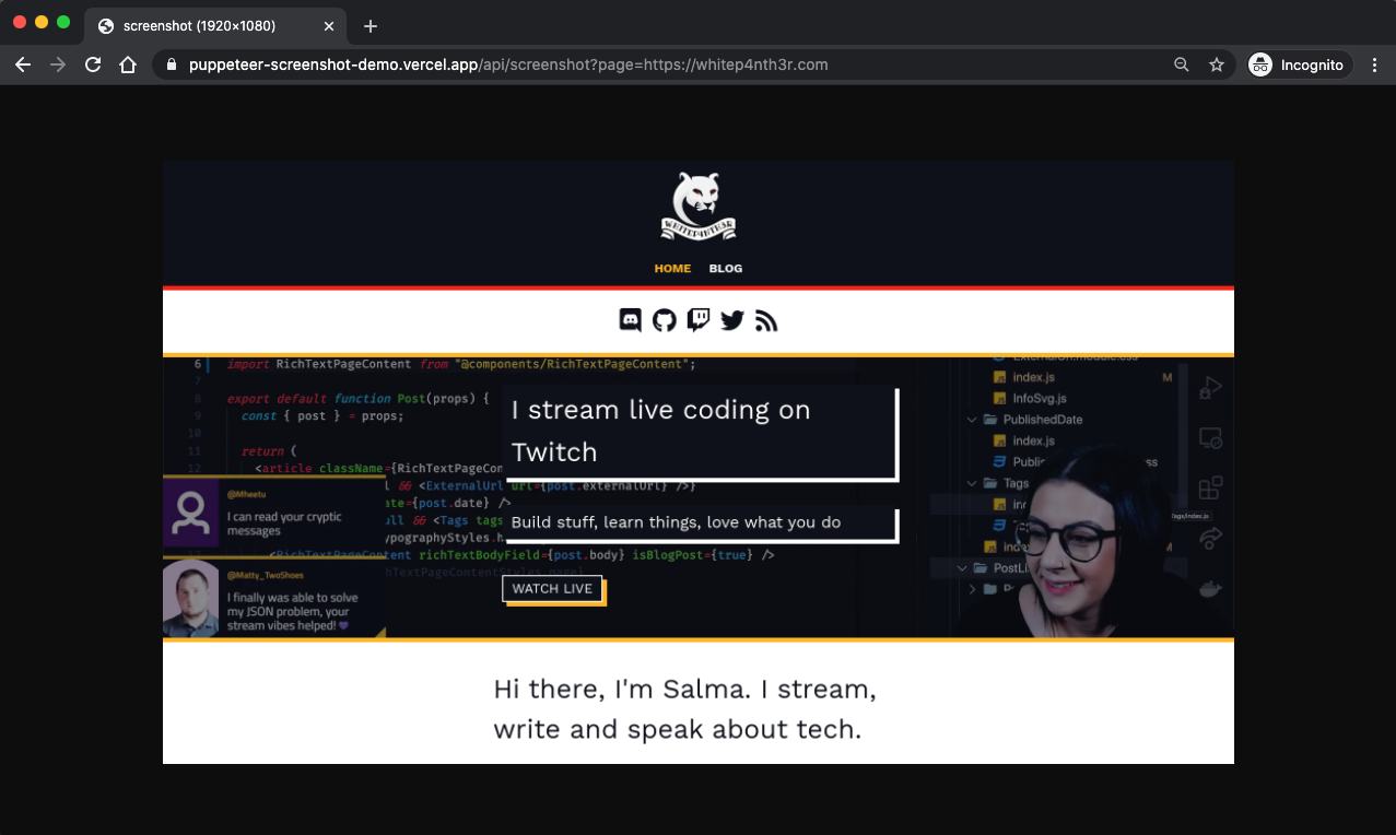 function url screenshot