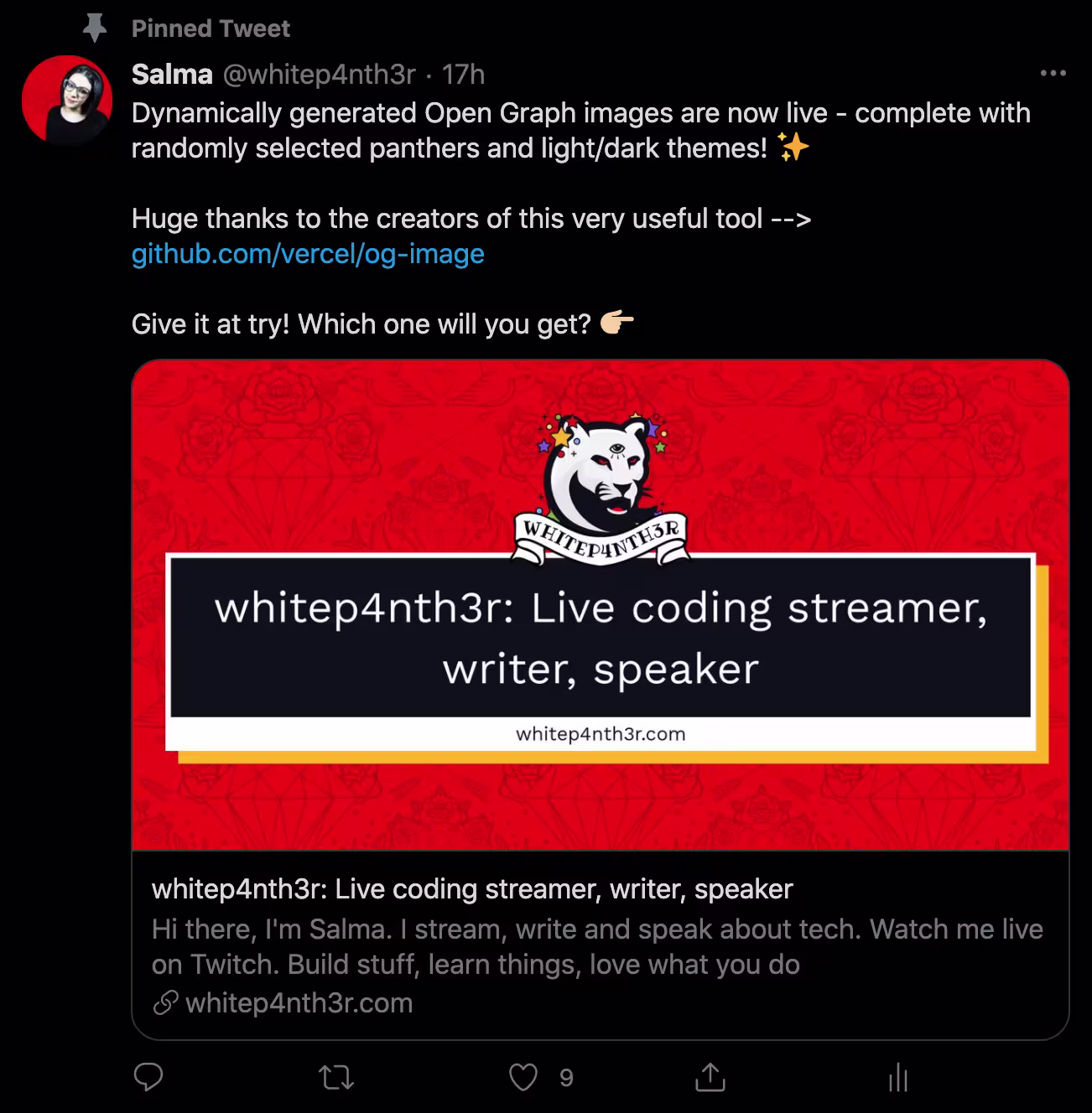Image generated from one of Salma's tweets