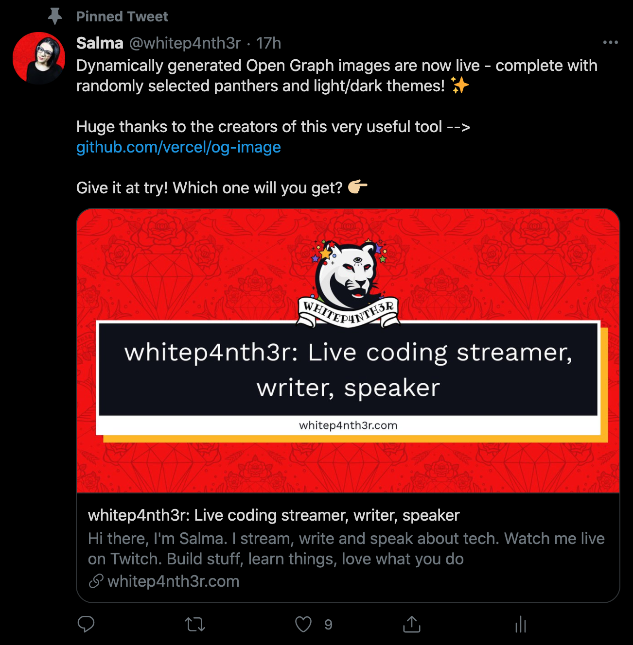 Image generated from one of Salma's tweets