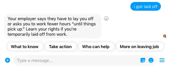 beagle chatbot i got laid off