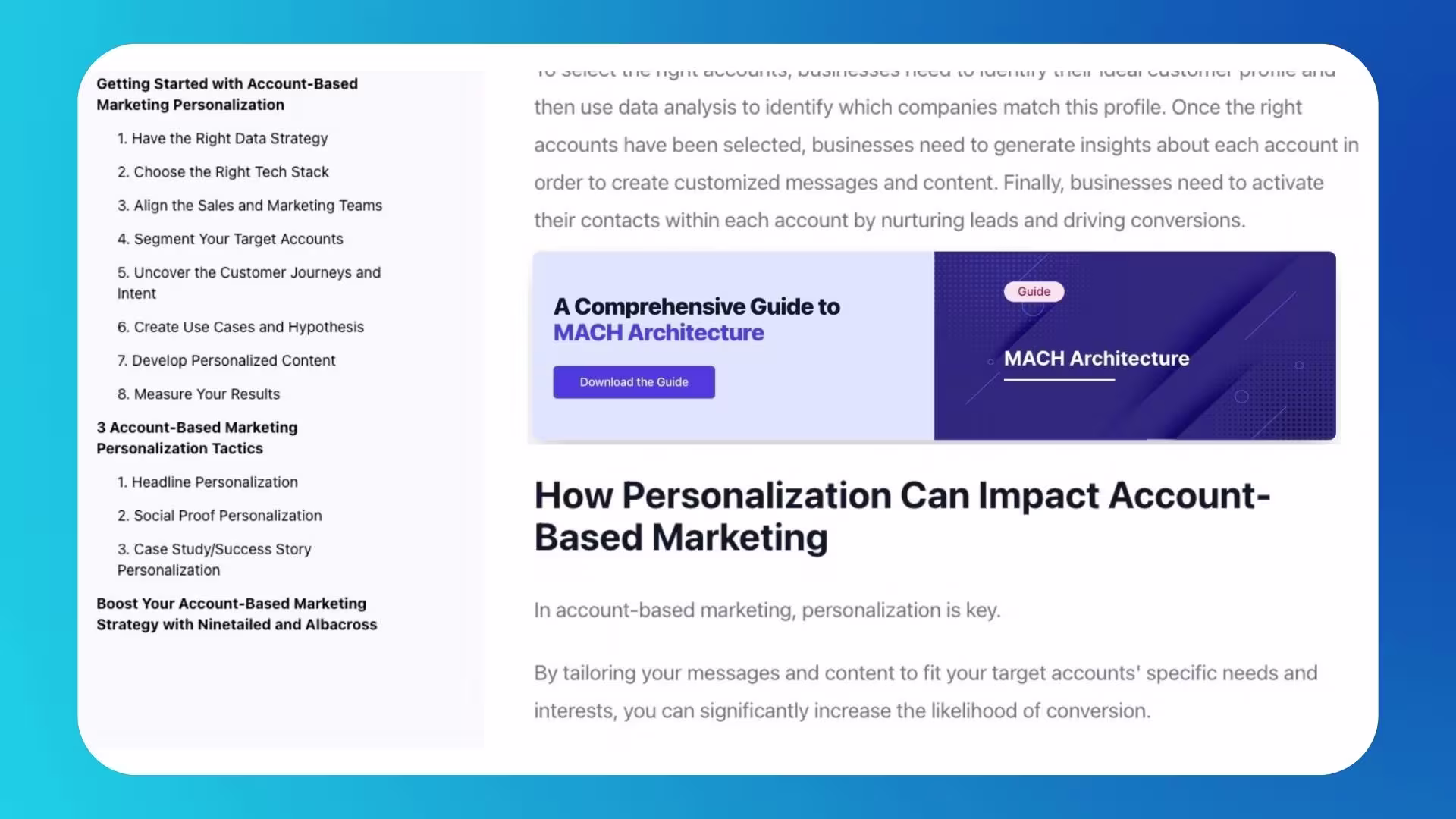 In-Line CTA Personalization - Variant #2