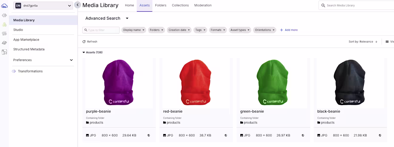 Purple beanie red beanie