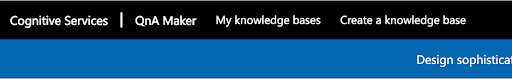 QnA Maker knowledgebase creation