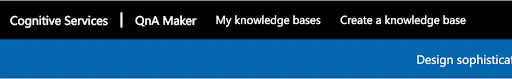 QnA Maker knowledgebase creation