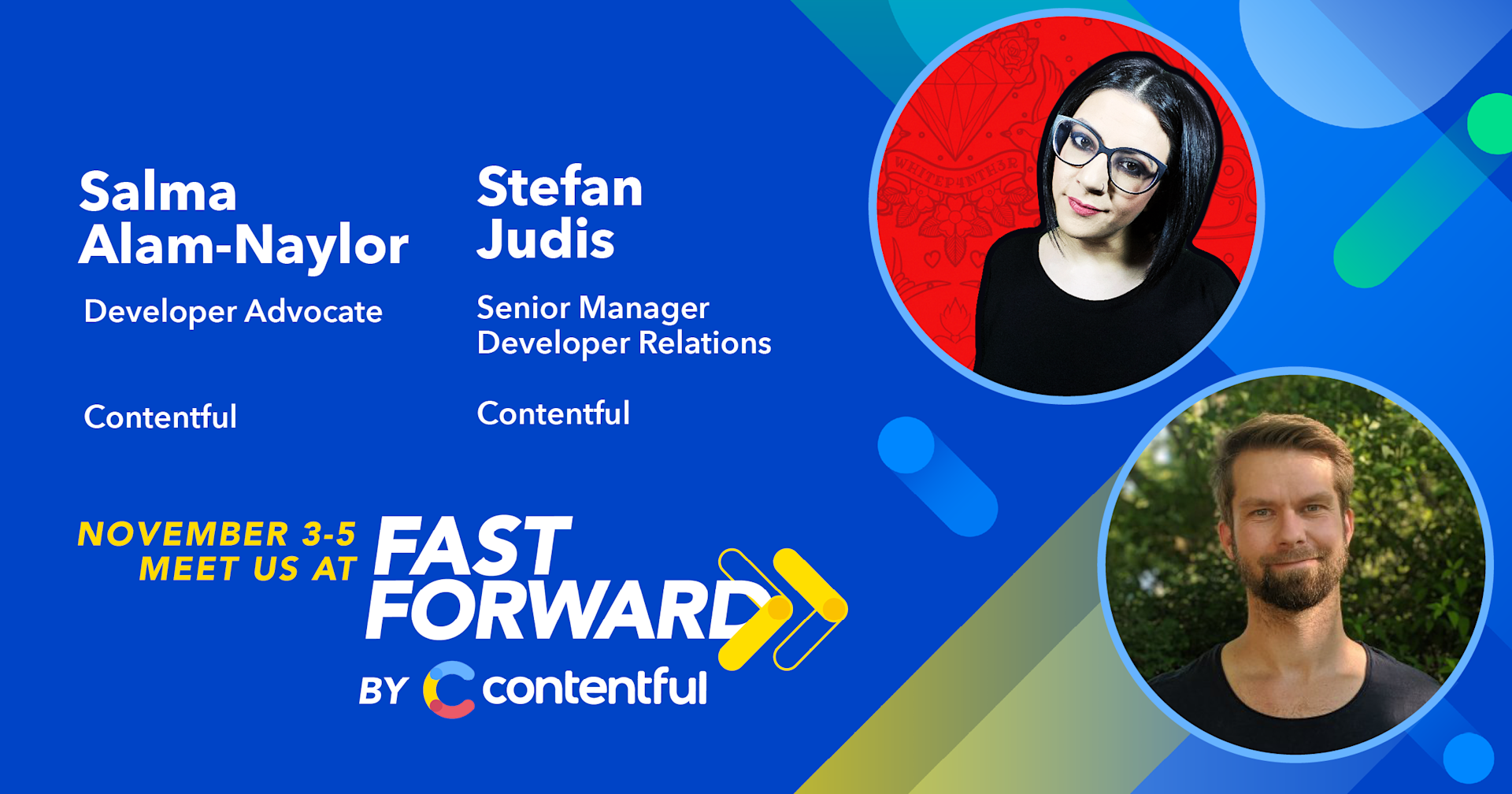Salma Alam-Naylor Stefan Judis - Fast Forward Double speaker card