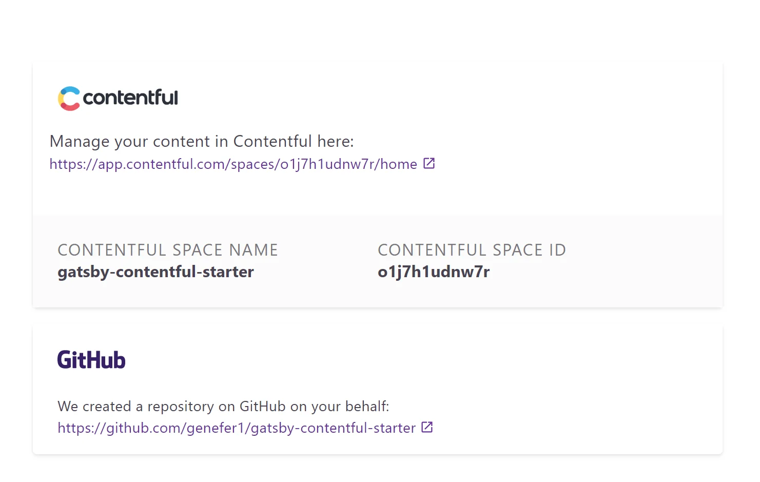 gatsby connected to contentful