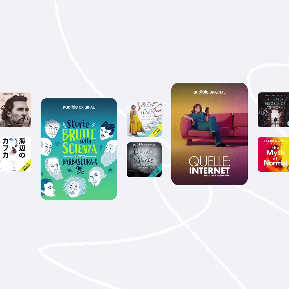 Screenshot of Audible products