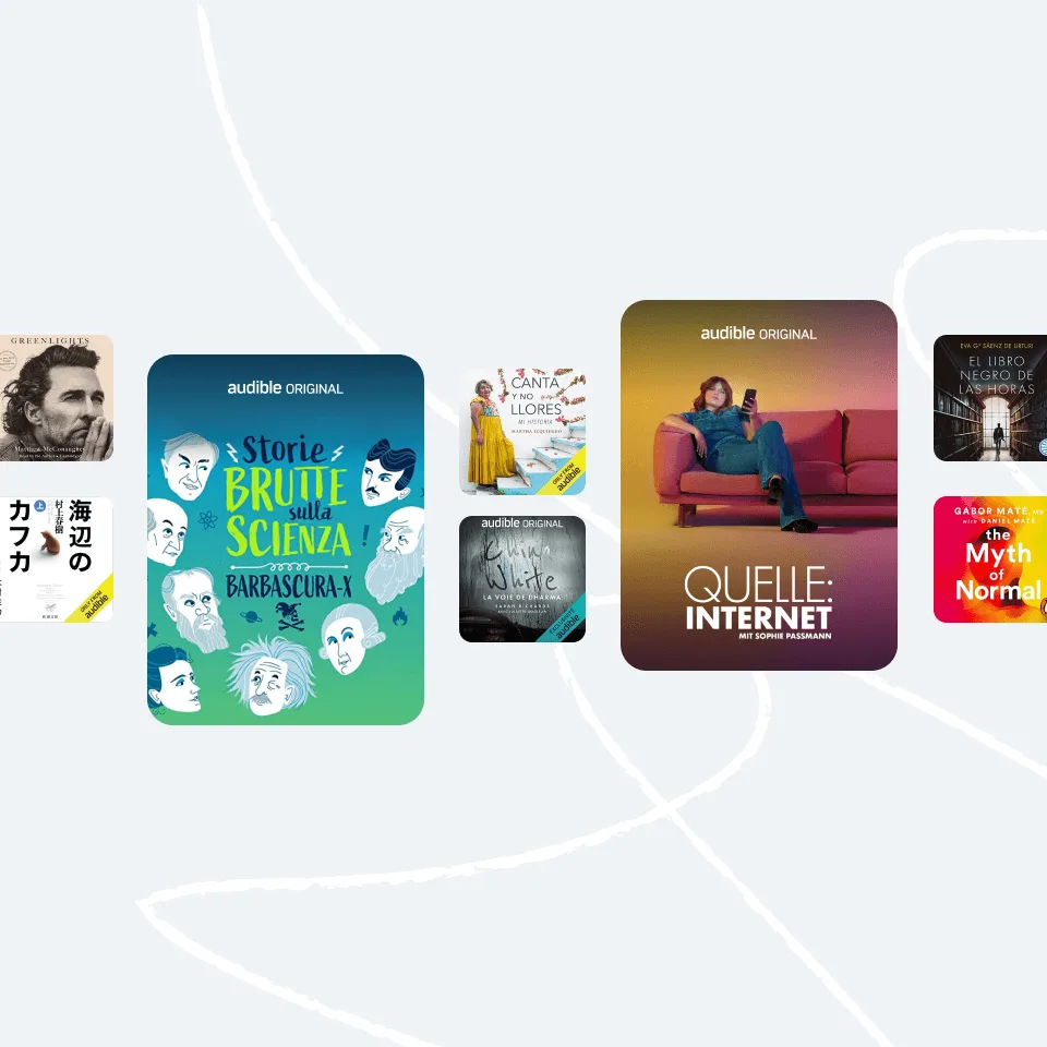 Screenshot of Audible products