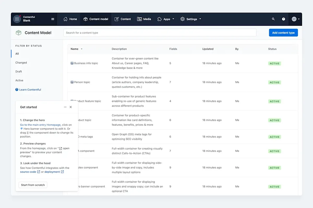 Next.js blog starter template Contentful Contentful