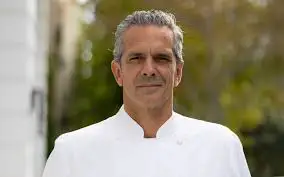 Josh Emett dressed as a chef