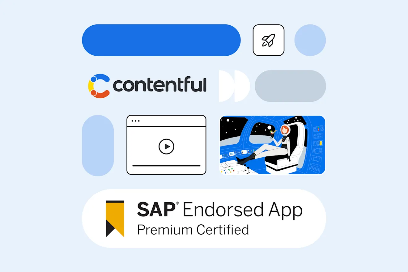 Contentful logo with SAP Endorsed App, Premium Certified badge