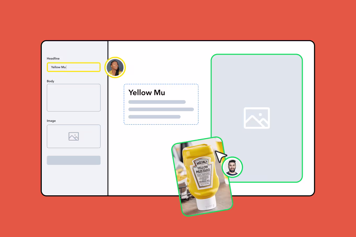 User dragging content blocks in the Kraft Heinz flagship experience