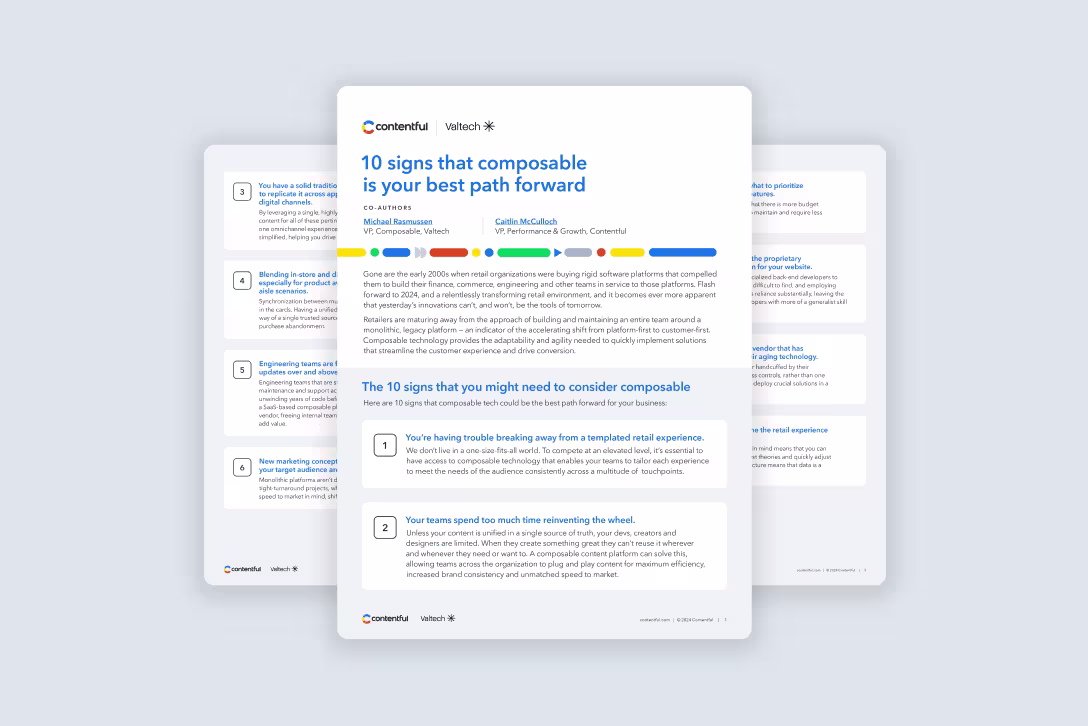 Guide - 10 signs that composable is your best path forward
