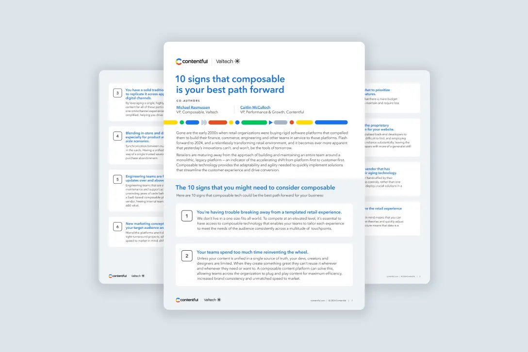 Guide - 10 signs that composable is your best path forward