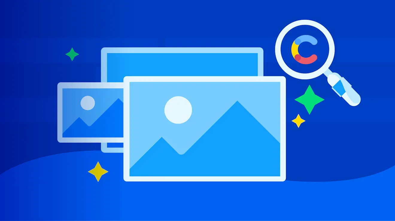 Illustration for managing images for SEO in Contentful