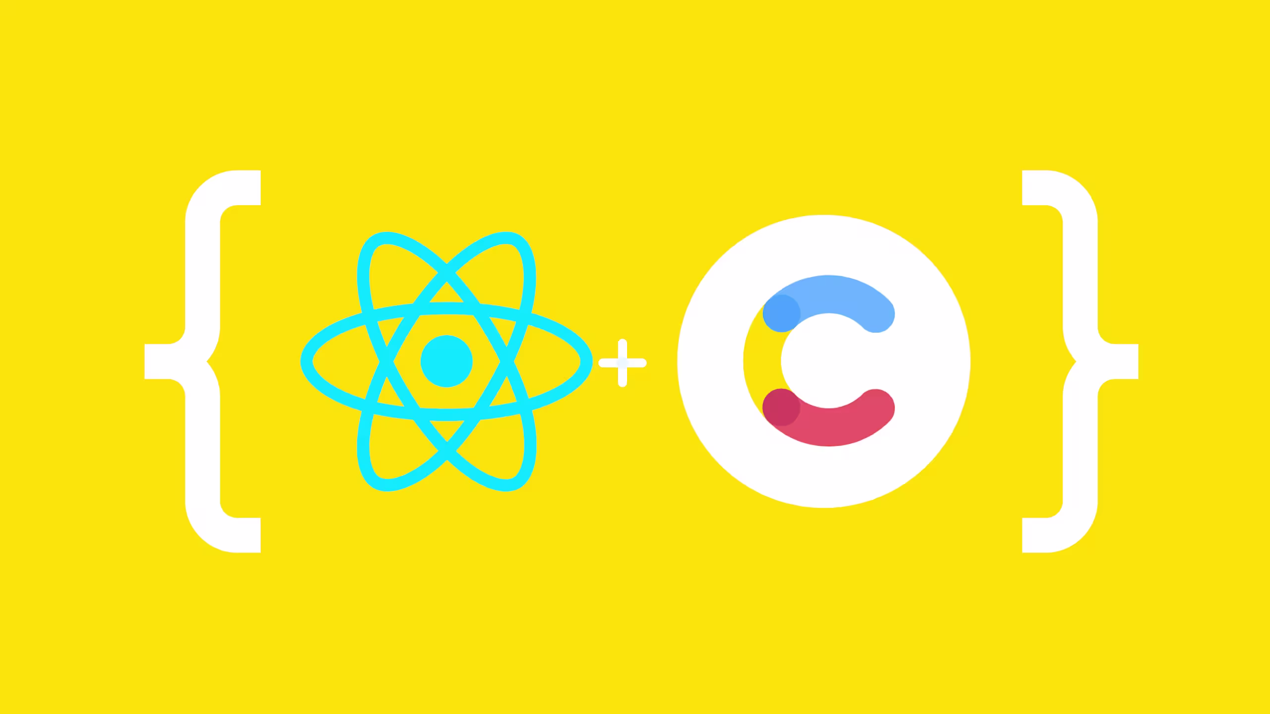 React + Contentful logos in curly brackets