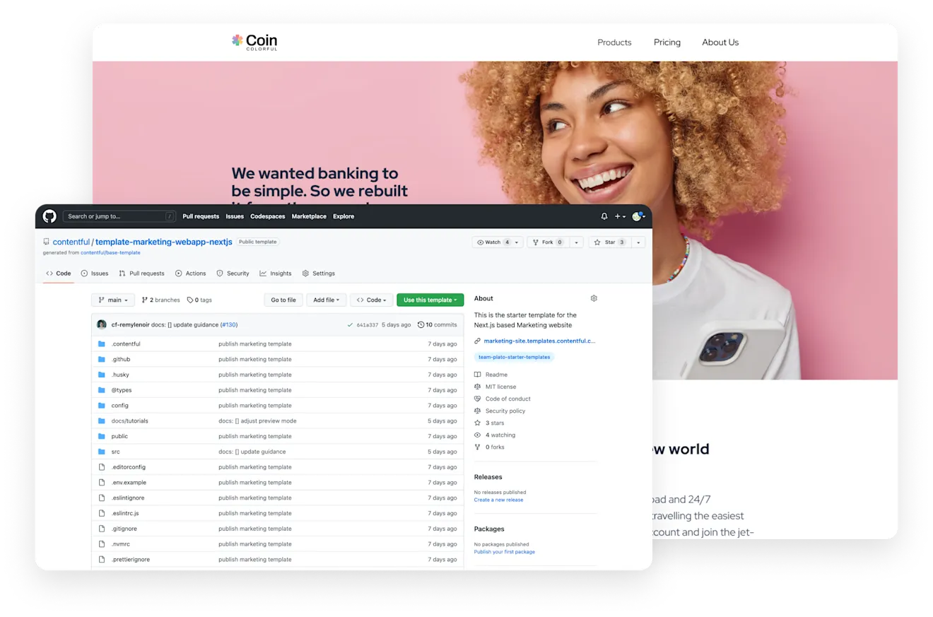 Next.js marketing website starter template