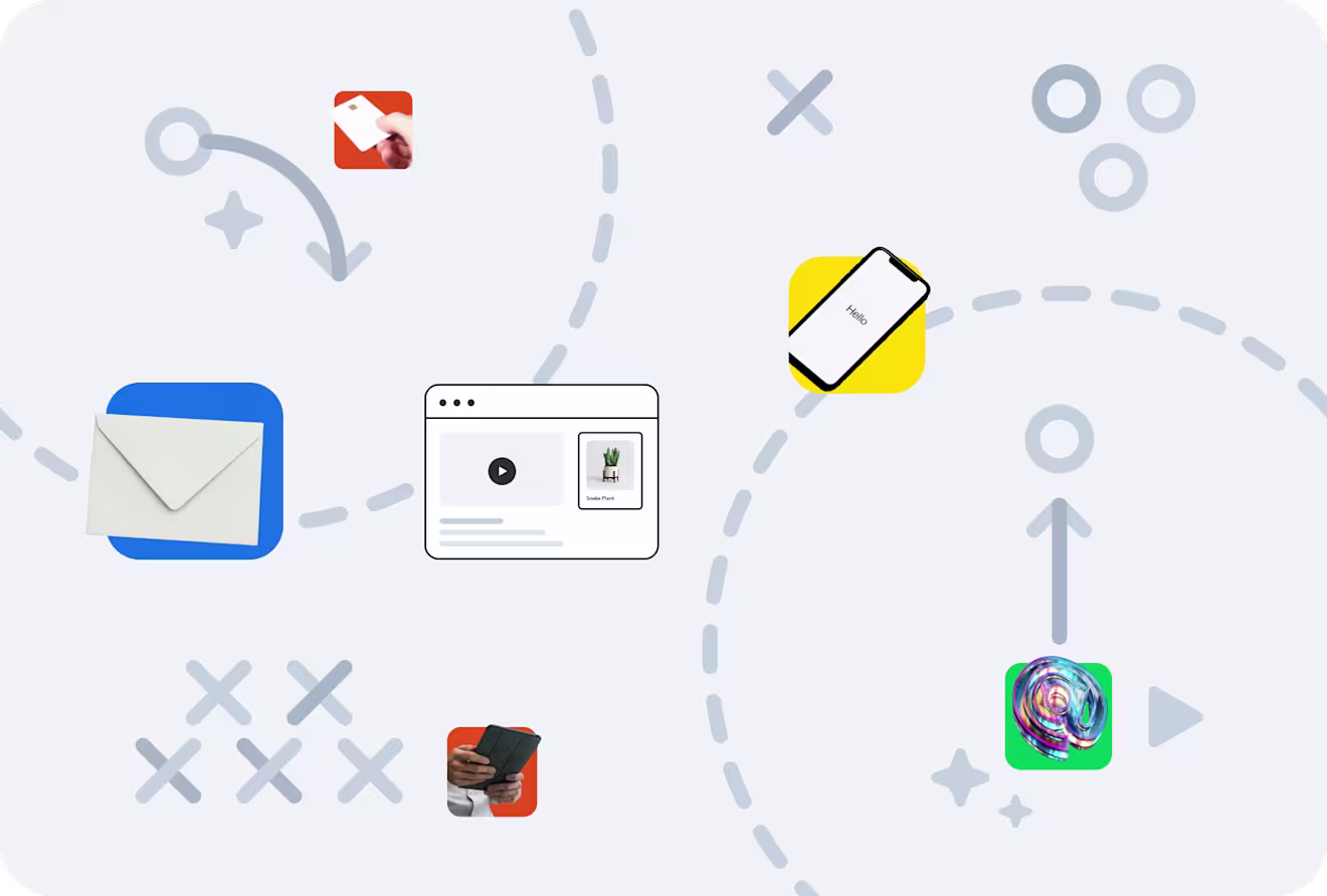 A selection of icons related to composable content for marketeers