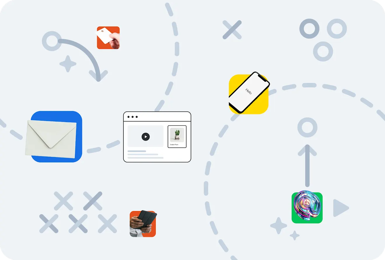 A selection of icons related to composable content for marketeers