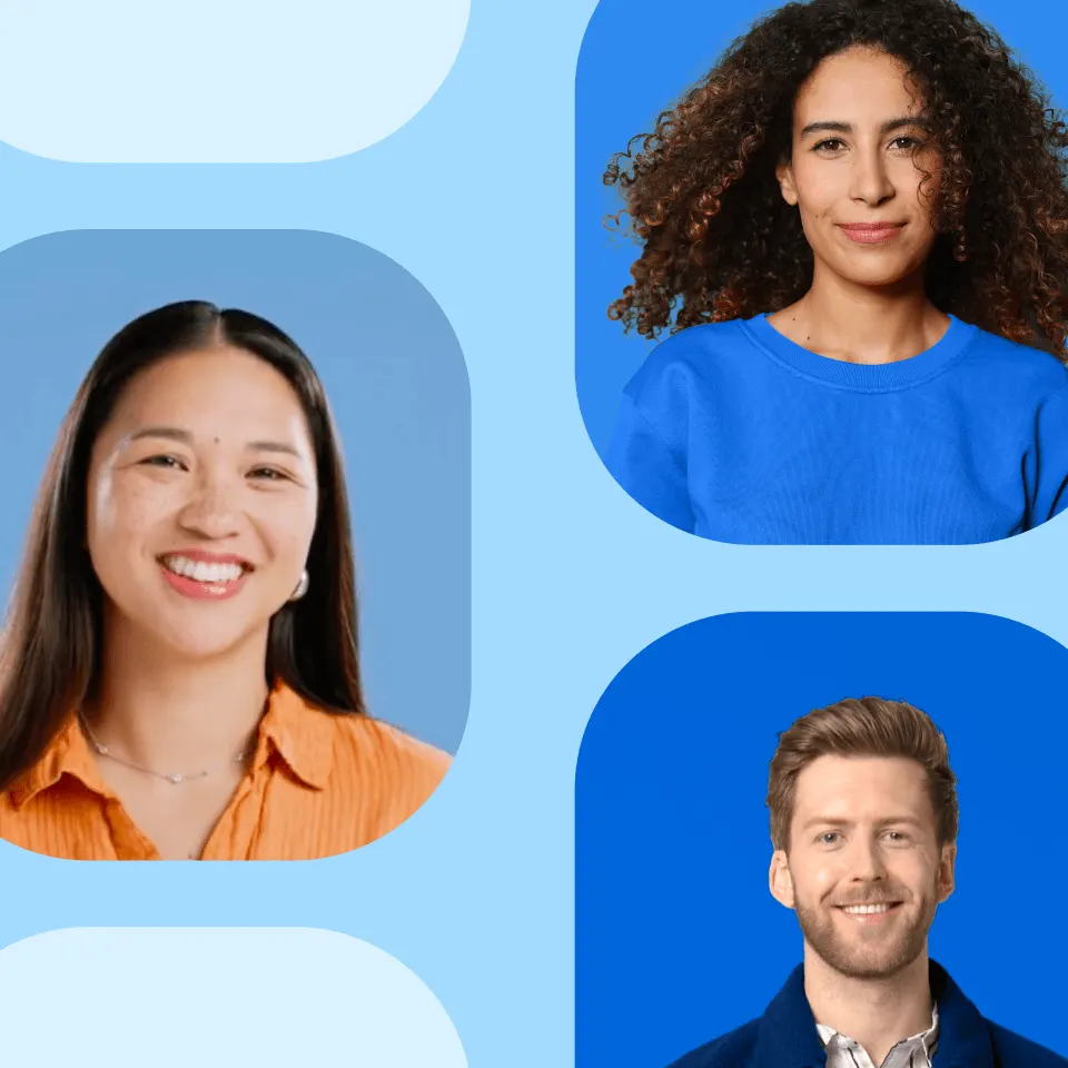 Illustration showing connected cards with icons, linked by purple lines to a purple square with white symbols, on a light background