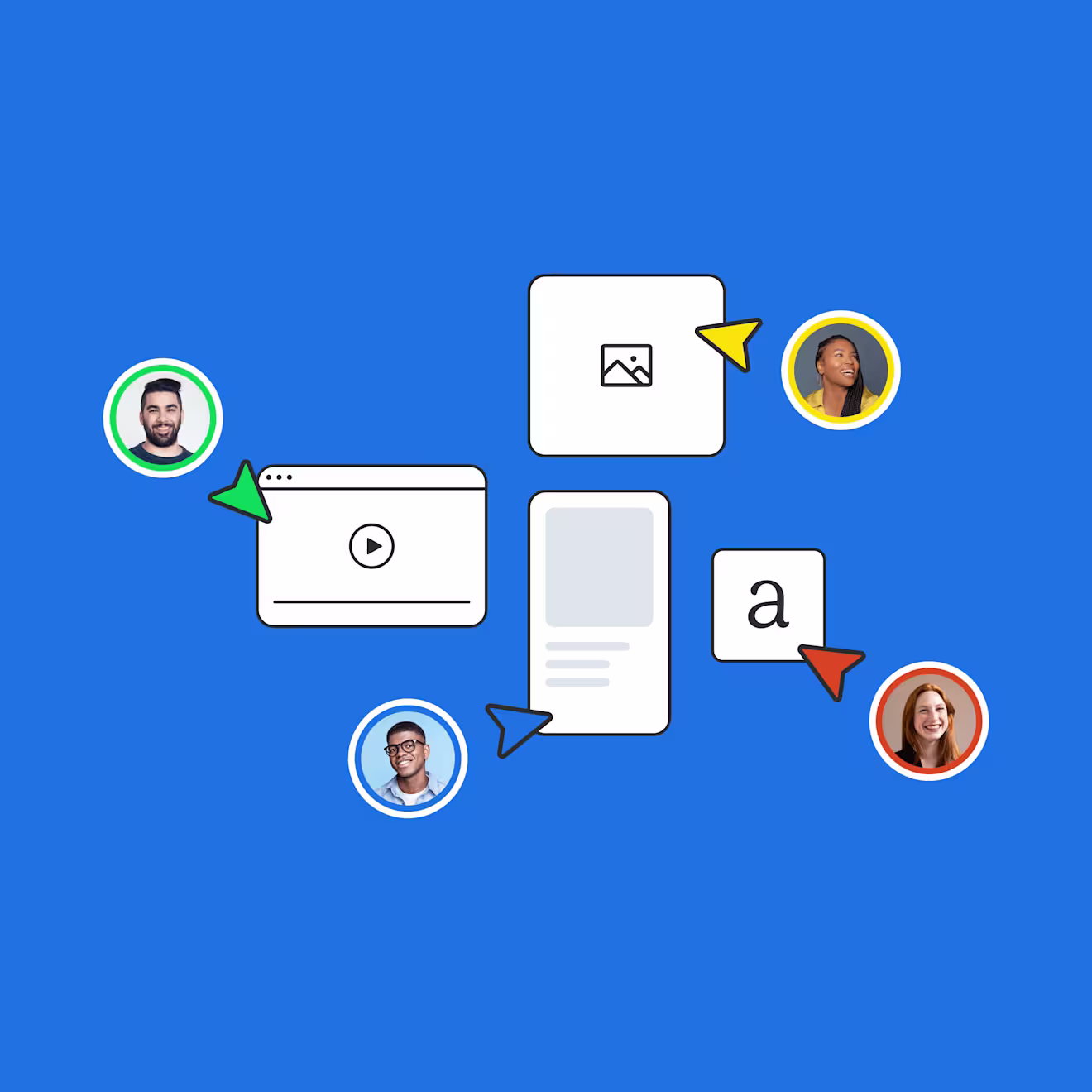 Branded UI elements being created by multiple users in collaboration