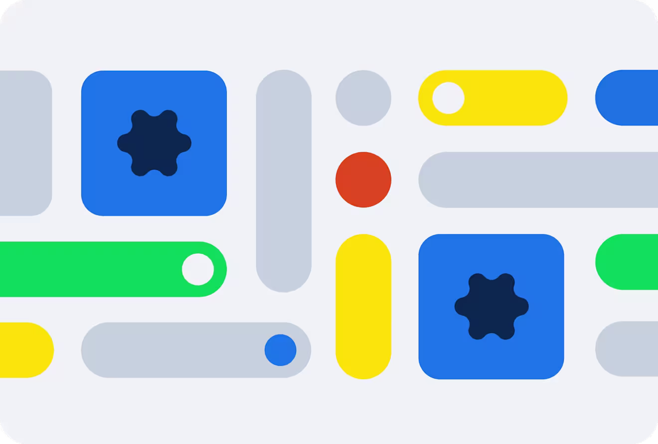 Graphic icons representing API endpoints