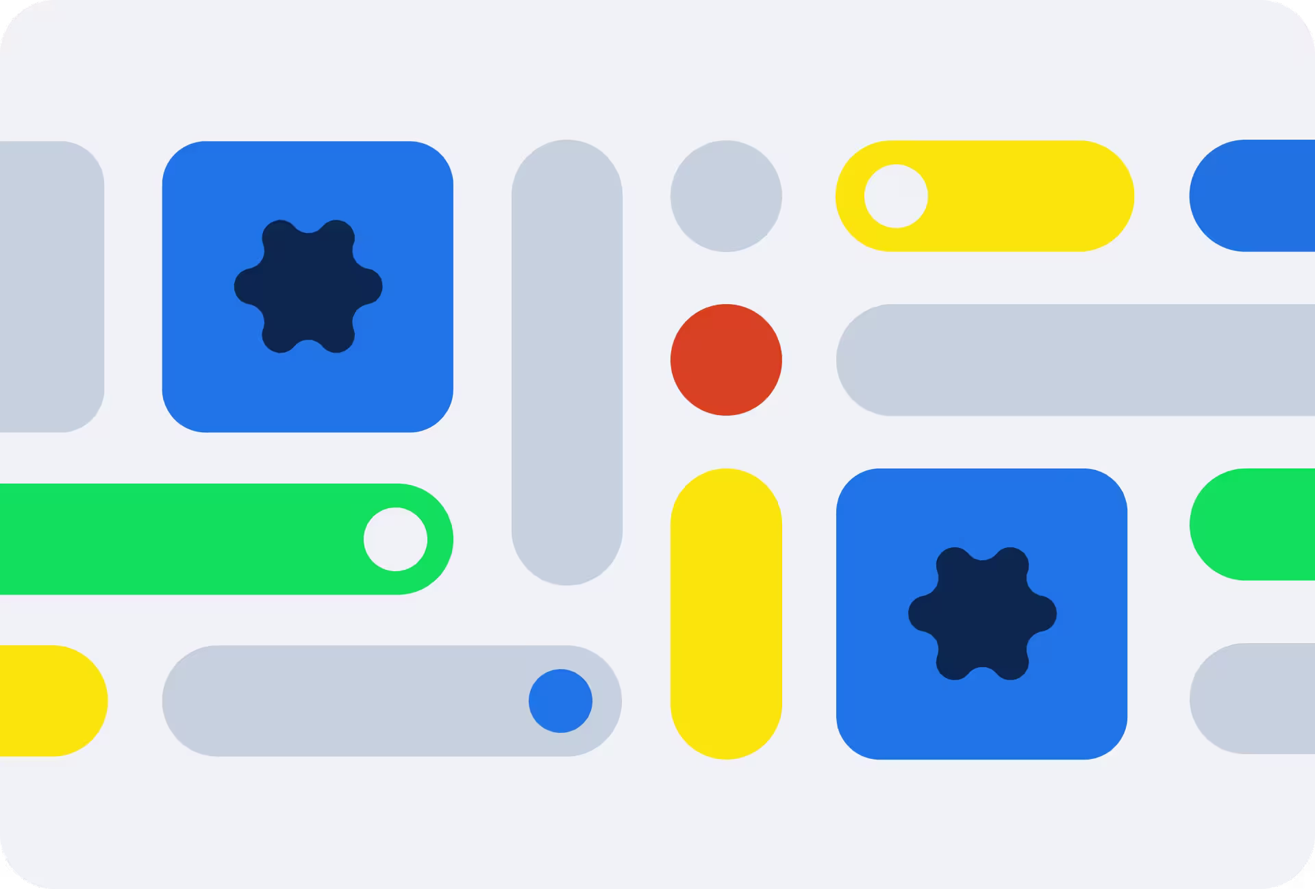 Graphic icons representing API endpoints