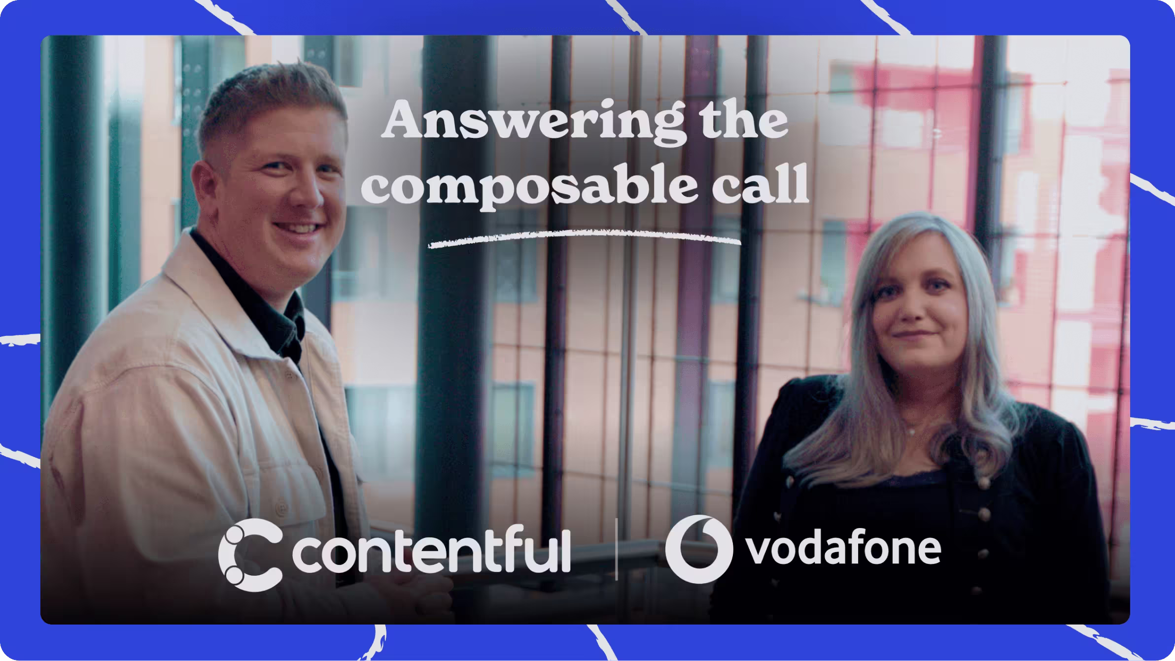 Vodafone case study hero showing customers using mobile connectivity