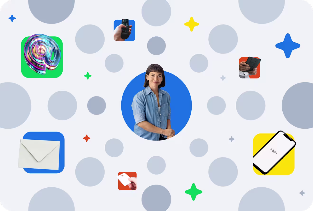 A selection of omnichannel delivery related icons displayed on graphics