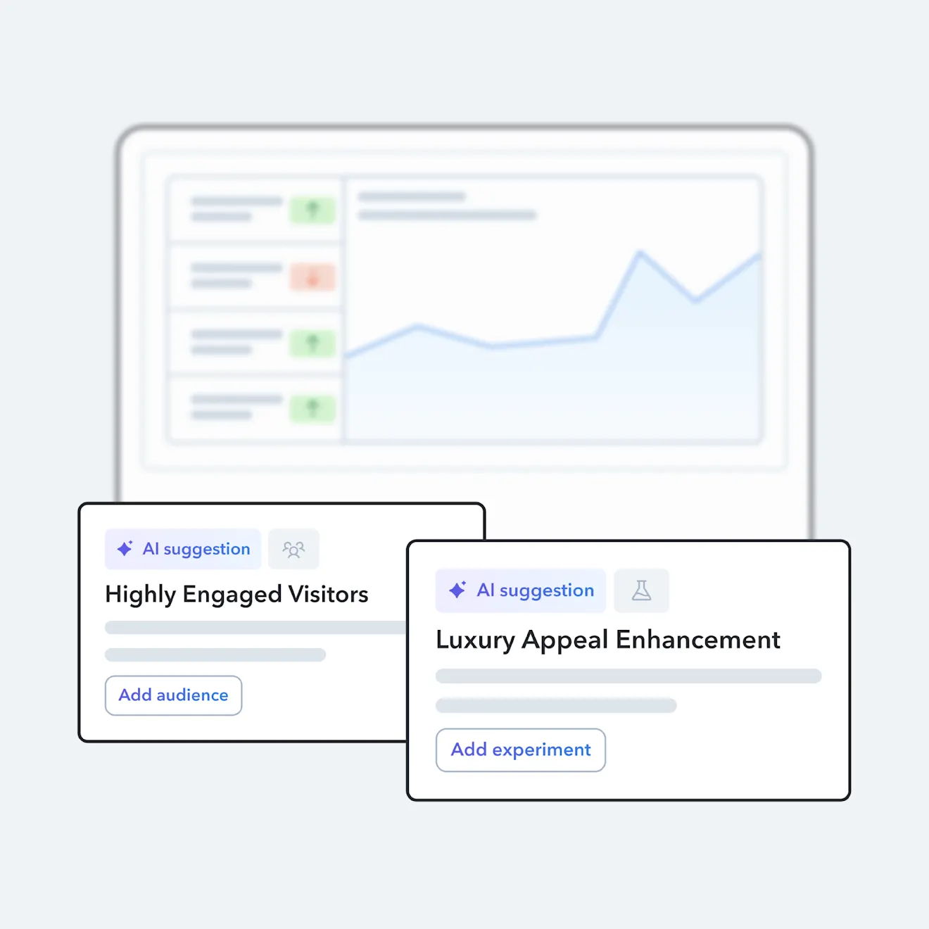 An example of AI Suggestions experiment for a personalized banner 