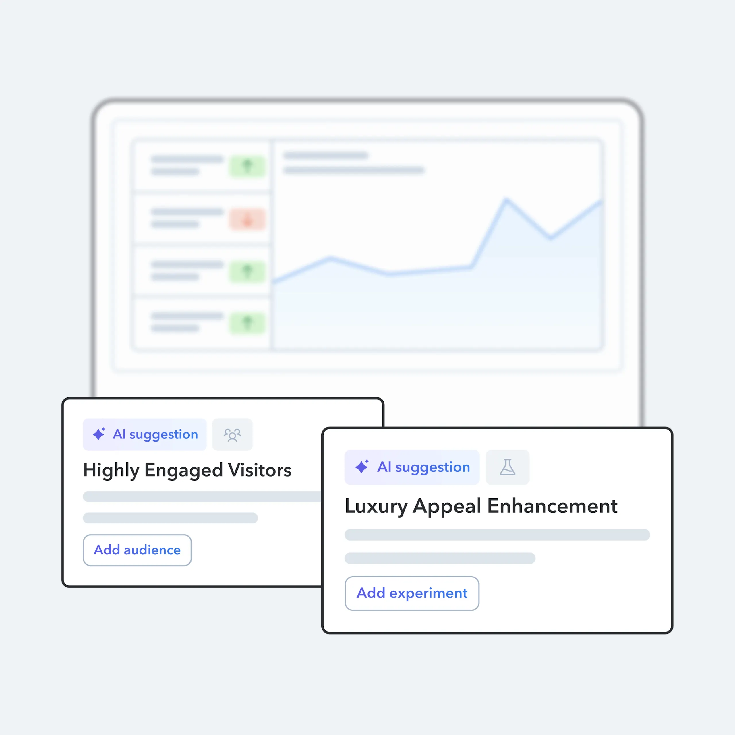 An example of AI Suggestions experiment for a personalized banner 