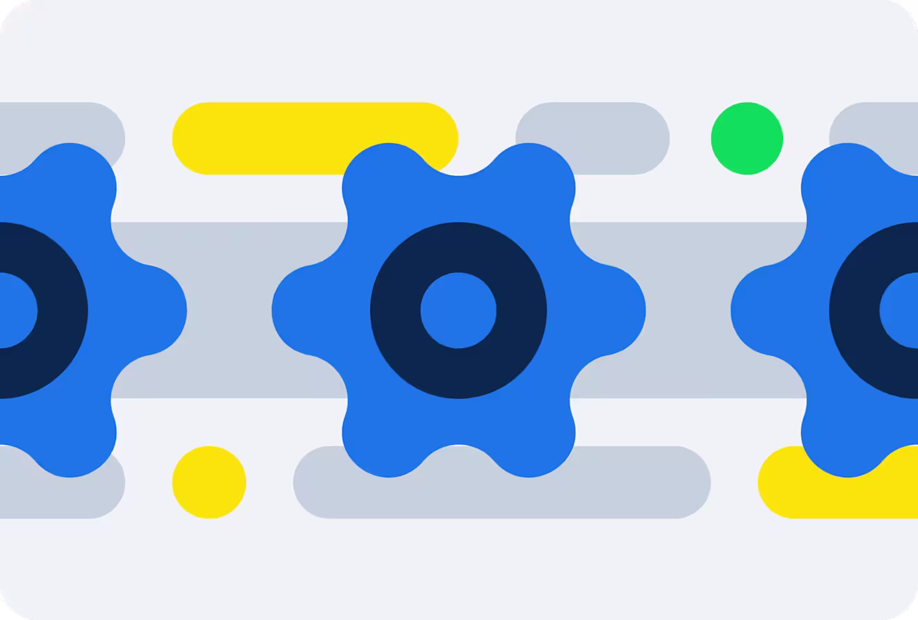 Graphic icons representing API calls